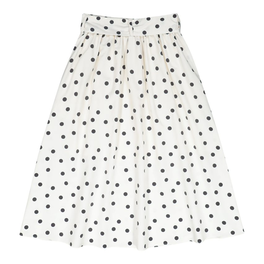 AUTUMN WHITE/BLACK POLKA DOT MIDI SKIRT - view 10