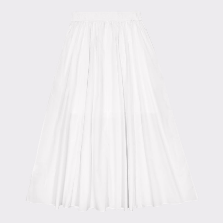 AMBER WHITE ADJUSTABLE HEM MIDI SKIRT - view 9