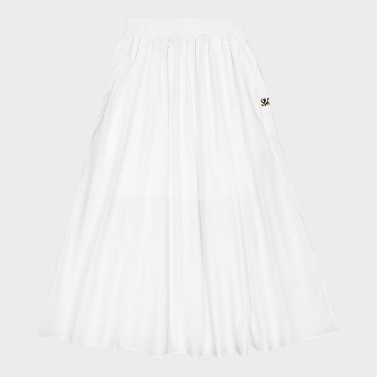 AMBER WHITE ADJUSTABLE HEM MIDI SKIRT - view 5