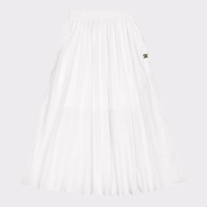 AMBER WHITE ADJUSTABLE HEM MIDI SKIRT - view 5