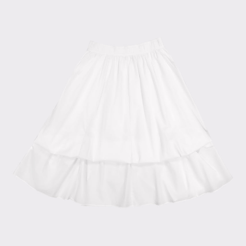 AMBER WHITE ADJUSTABLE HEM MIDI SKIRT - view 10