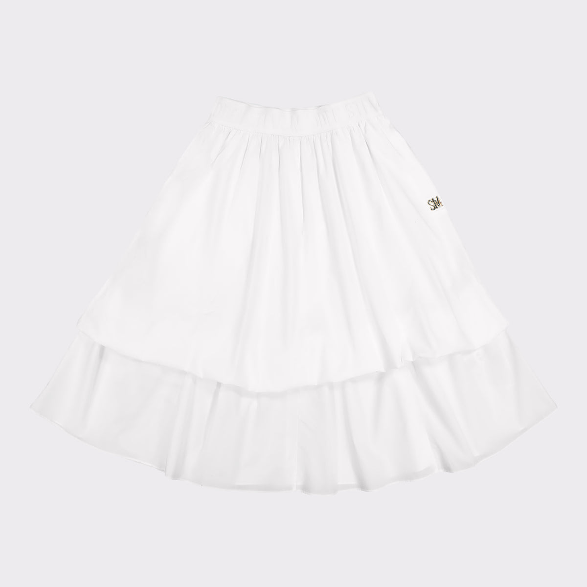AMBER WHITE ADJUSTABLE HEM MIDI SKIRT - view 8