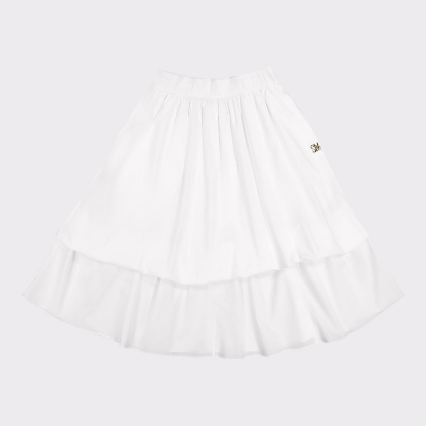 AMBER WHITE ADJUSTABLE HEM MIDI SKIRT - view 8
