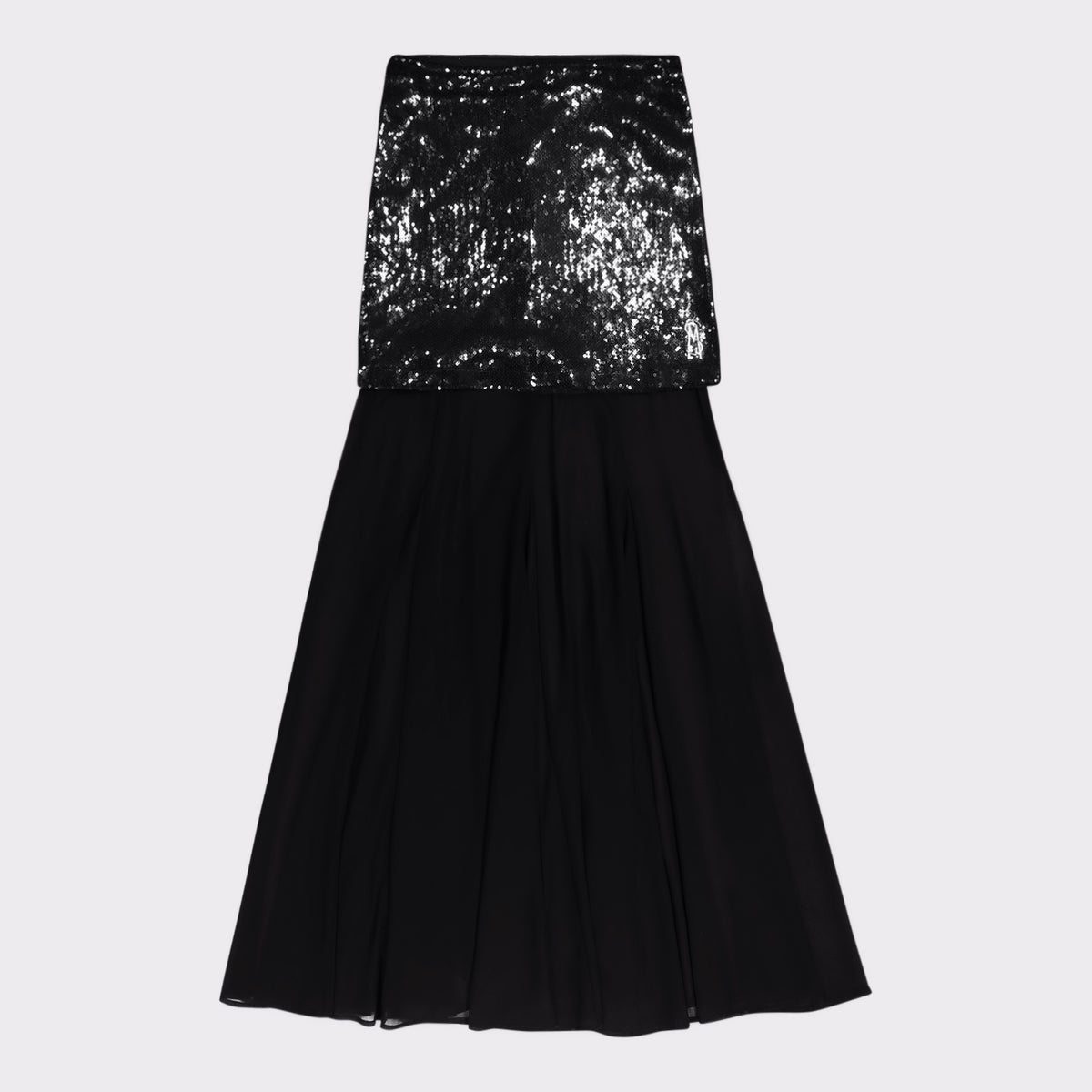 DONNA BLACK SEQUIN EMBELLISHED CHIFFON MAXI SKIRT - view 6