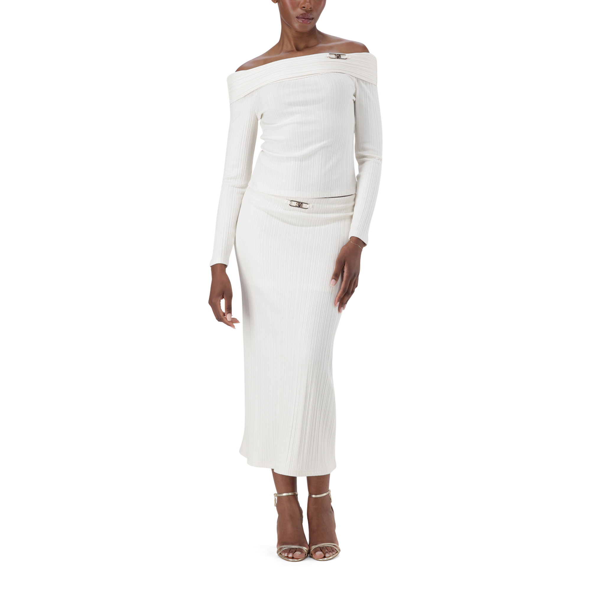 DIANE CREAM MIDI MODAL SKIRT