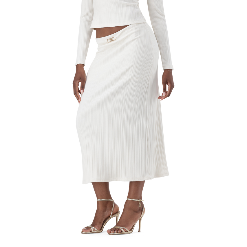 DIANE CREAM MIDI MODAL SKIRT
