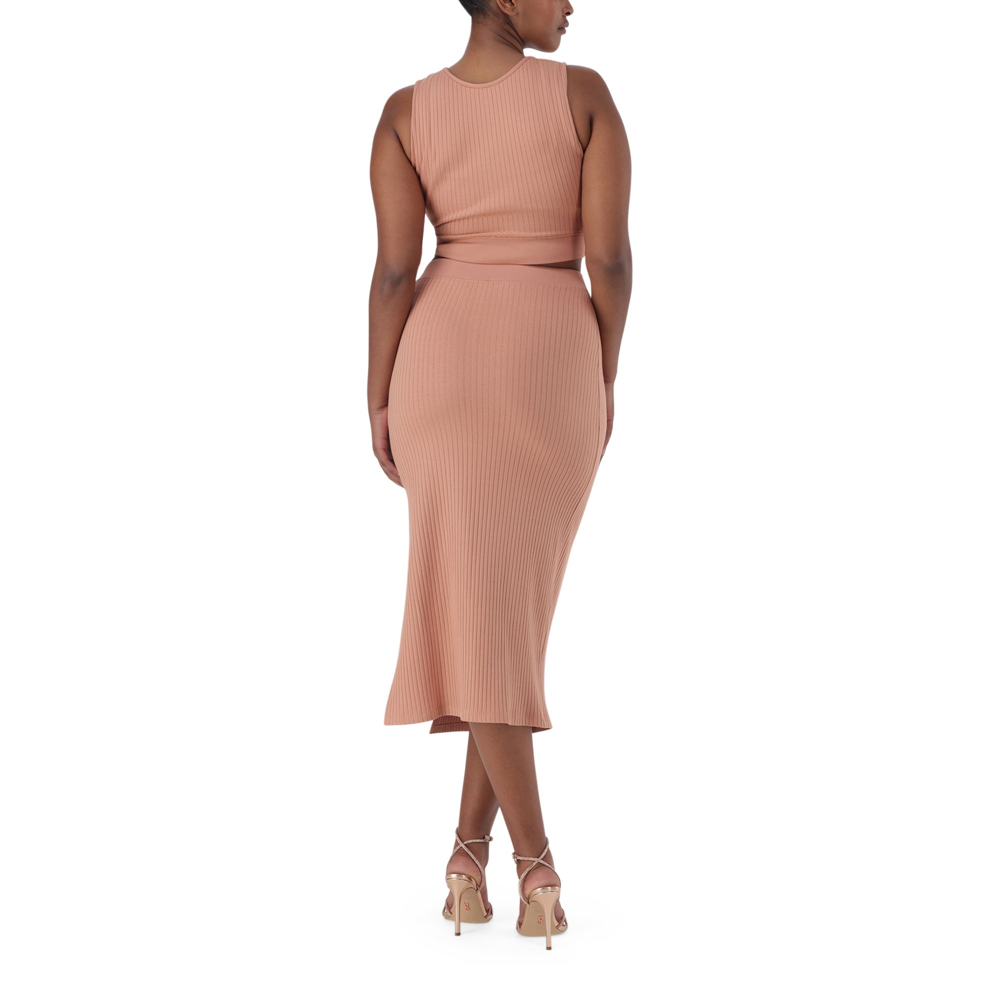 JUANTE TOASTED NUT SWEETHEART SLEEVELESS CROPPED TOP
