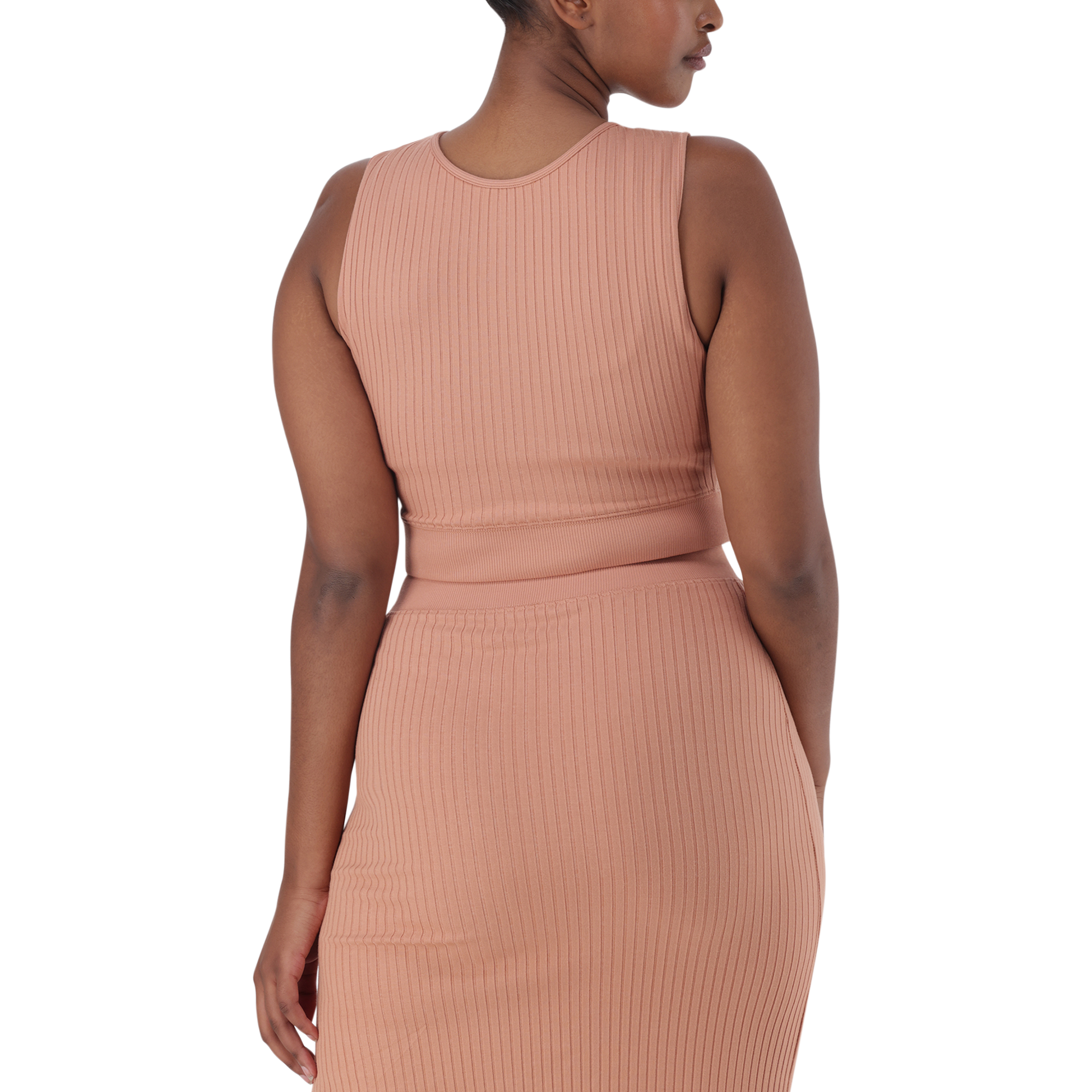 JUANTE TOASTED NUT SWEETHEART SLEEVELESS CROPPED TOP