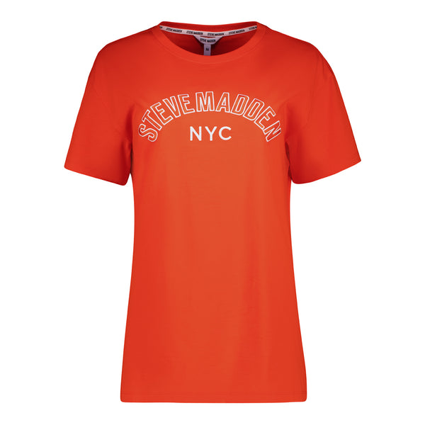 WILLOW ORANGE OVERSIZED LOGO TEE