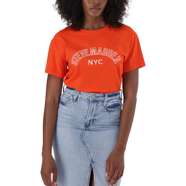 WILLOW ORANGE OVERSIZED LOGO TEE