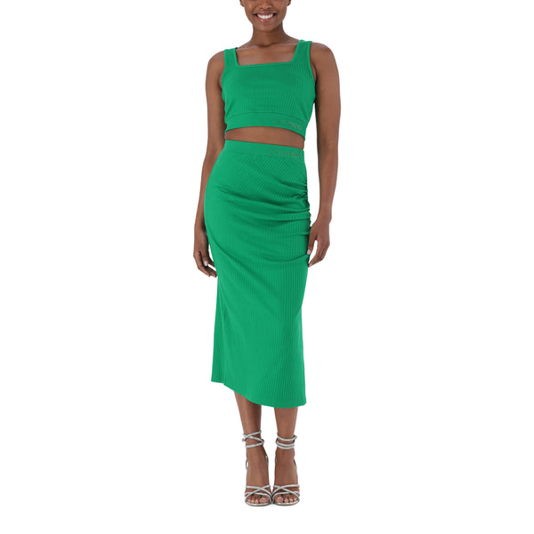 IVY GREEN SQUARE NECK CROP TOP