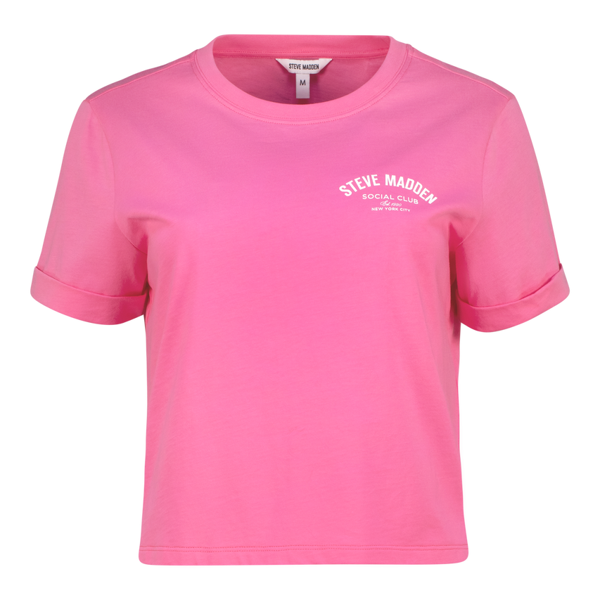 PAMALA BRIGHT PINK BASIC LOGO TEE