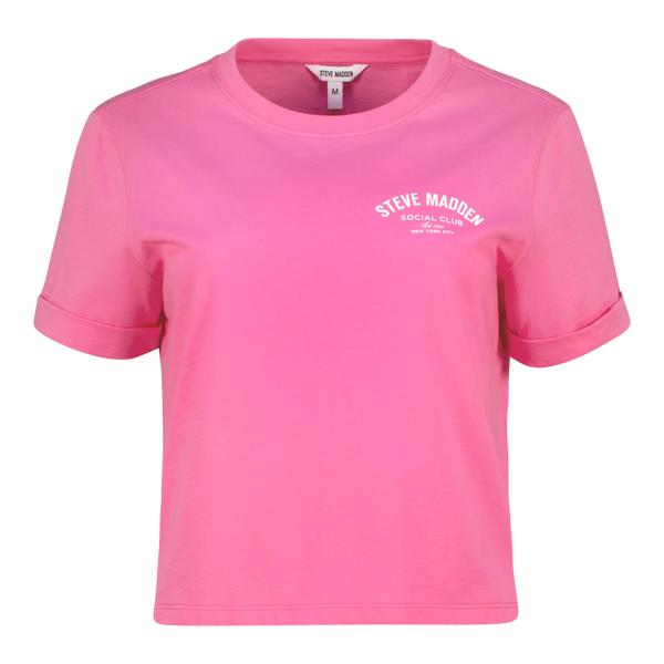 PAMALA BRIGHT PINK BASIC LOGO TEE