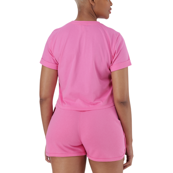 PAMALA BRIGHT PINK BASIC LOGO TEE