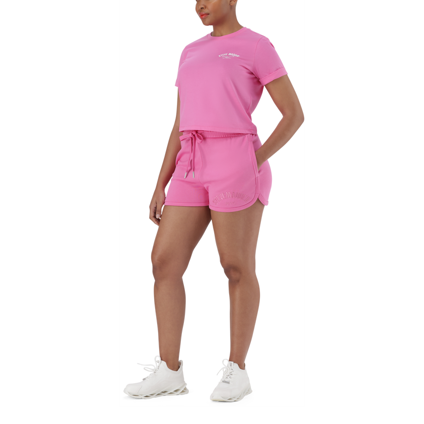 PAMALA BRIGHT PINK BASIC LOGO TEE