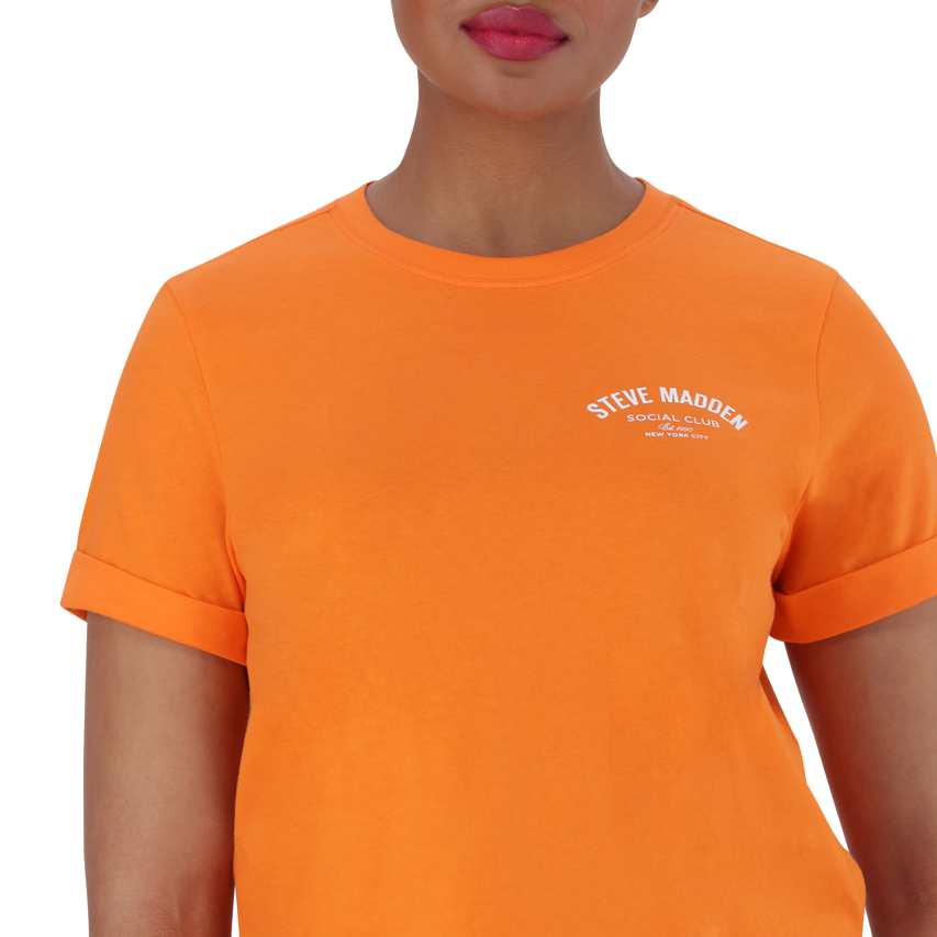 PAMALA ORANGE BASIC LOGO TEE