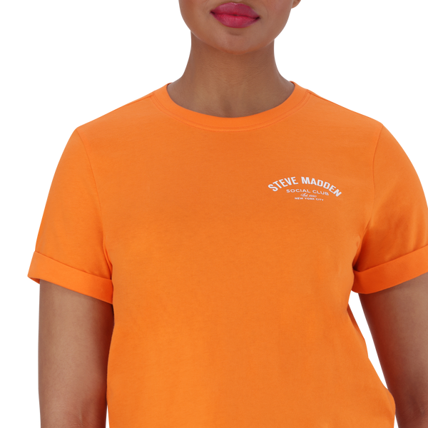 PAMALA ORANGE BASIC LOGO TEE