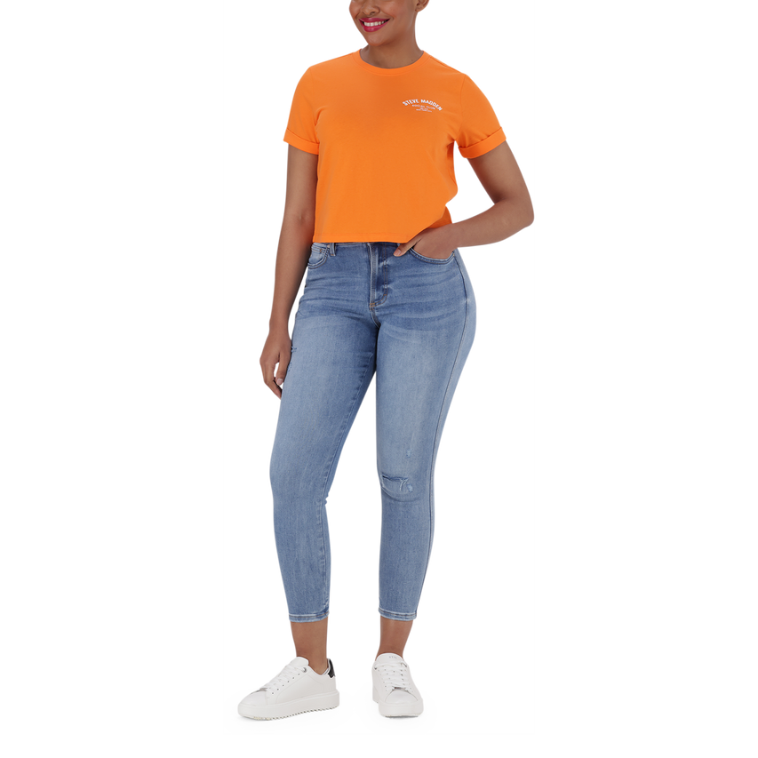 PAMALA ORANGE BASIC LOGO TEE