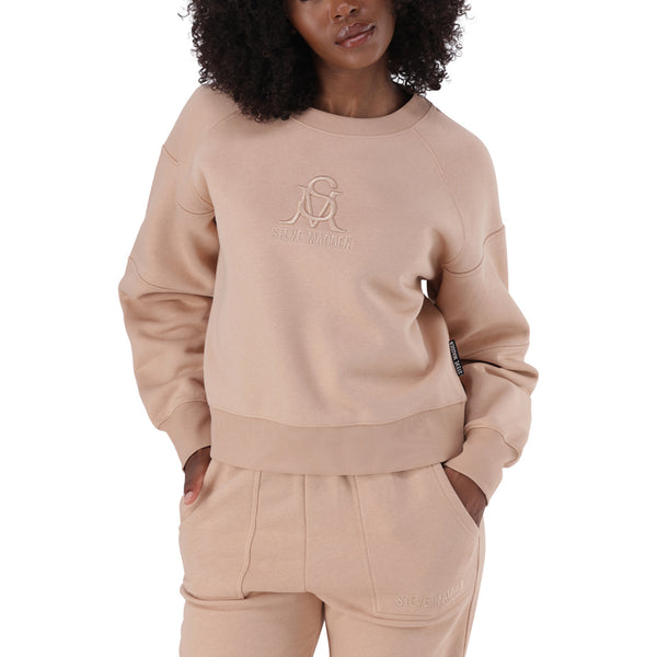 LUCY FAWN FLEECE JOGGER WITH PATCH POCKETS