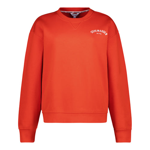 AMELIA TANGERINE OVERSIZED CREW NECK FLEECE SWEAT IMAGE