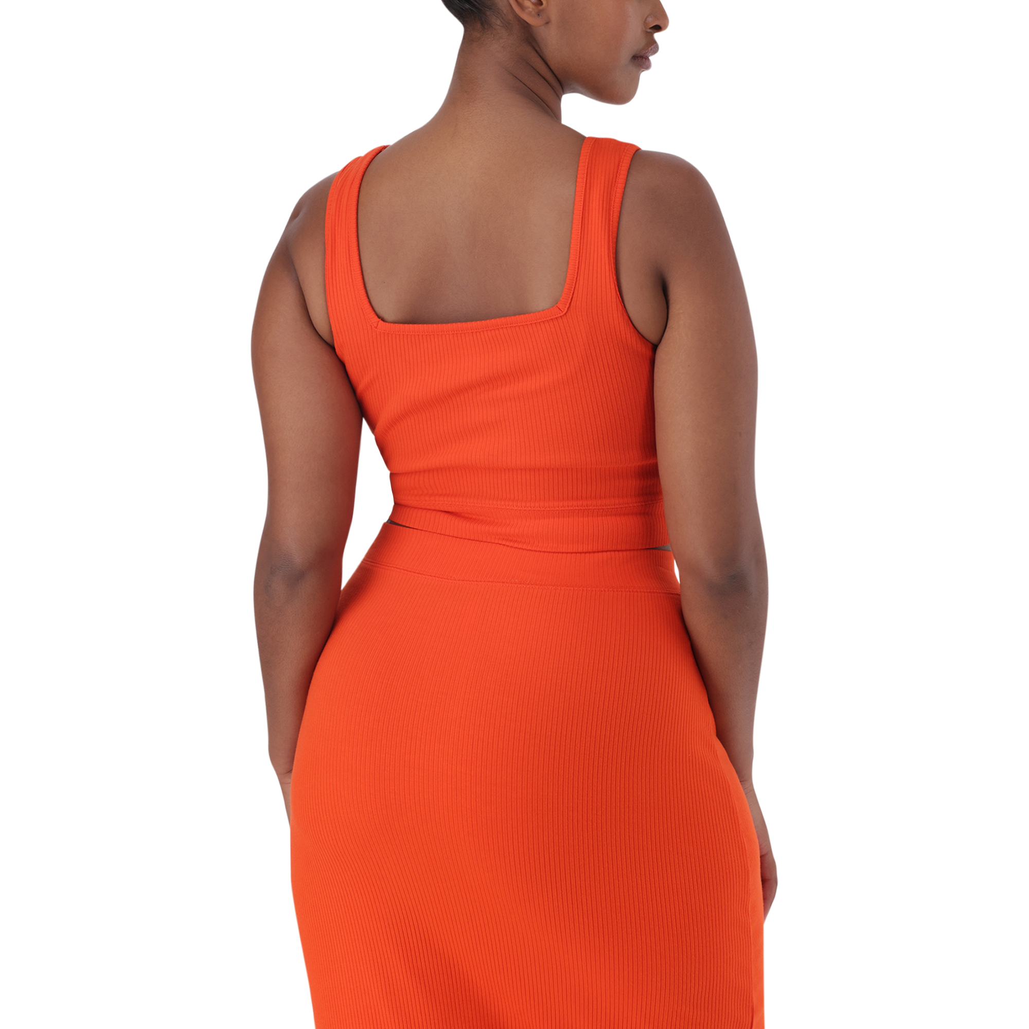 ARIANNA TANGERINE CROPPED TOP WITH ROSE