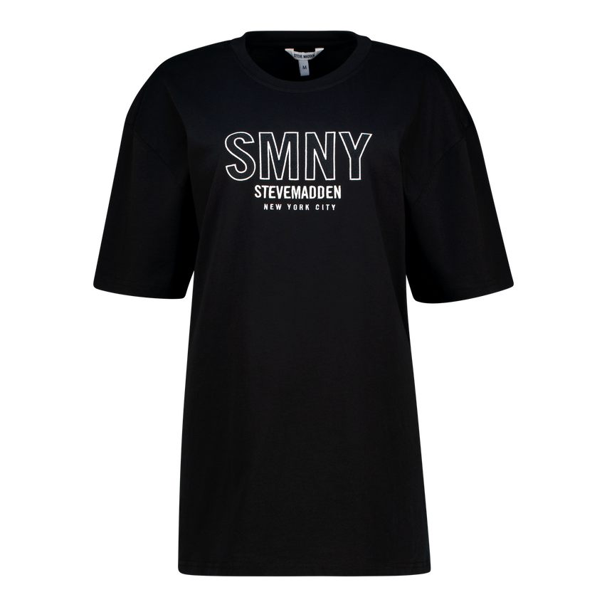 ATHENA BLACK OVERSIZED GRAPHIC T-SHIRT