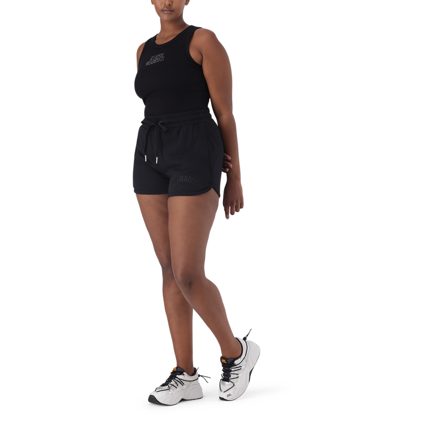 AALIYAH BLACK SPARKLE LOGO TANK - view 4