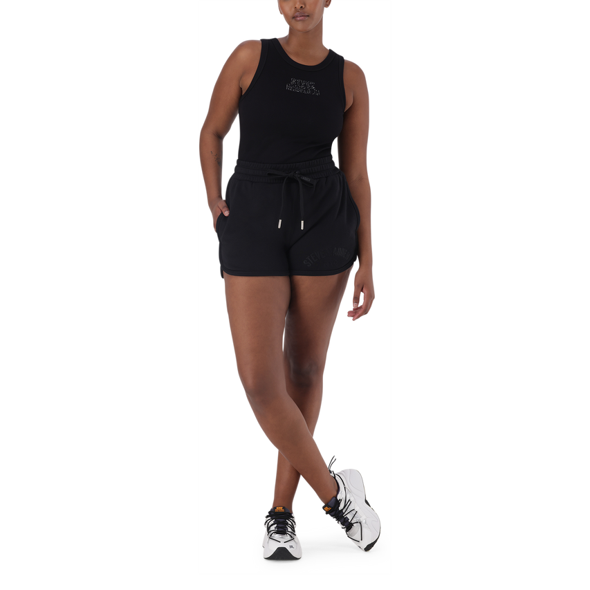 AALIYAH BLACK SPARKLE LOGO TANK - view 2