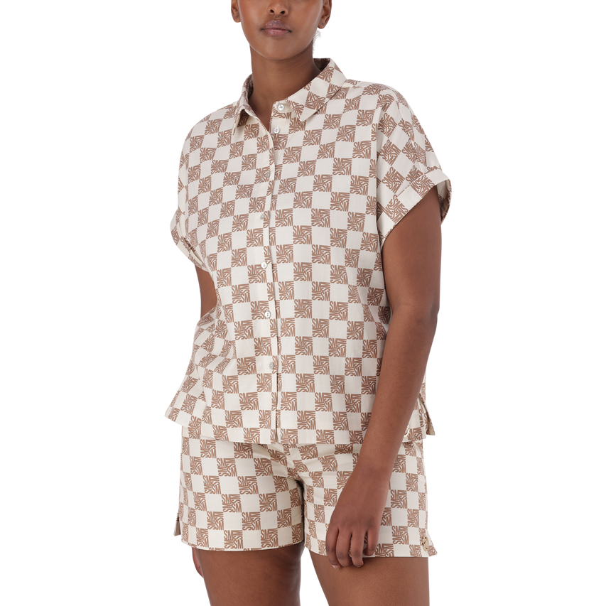NAVAEH ICE COFFEE ALLOVER PRINTED SHIRT