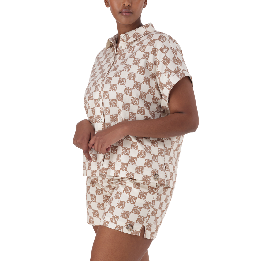 NAVAEH ICE COFFEE ALLOVER PRINTED SHIRT