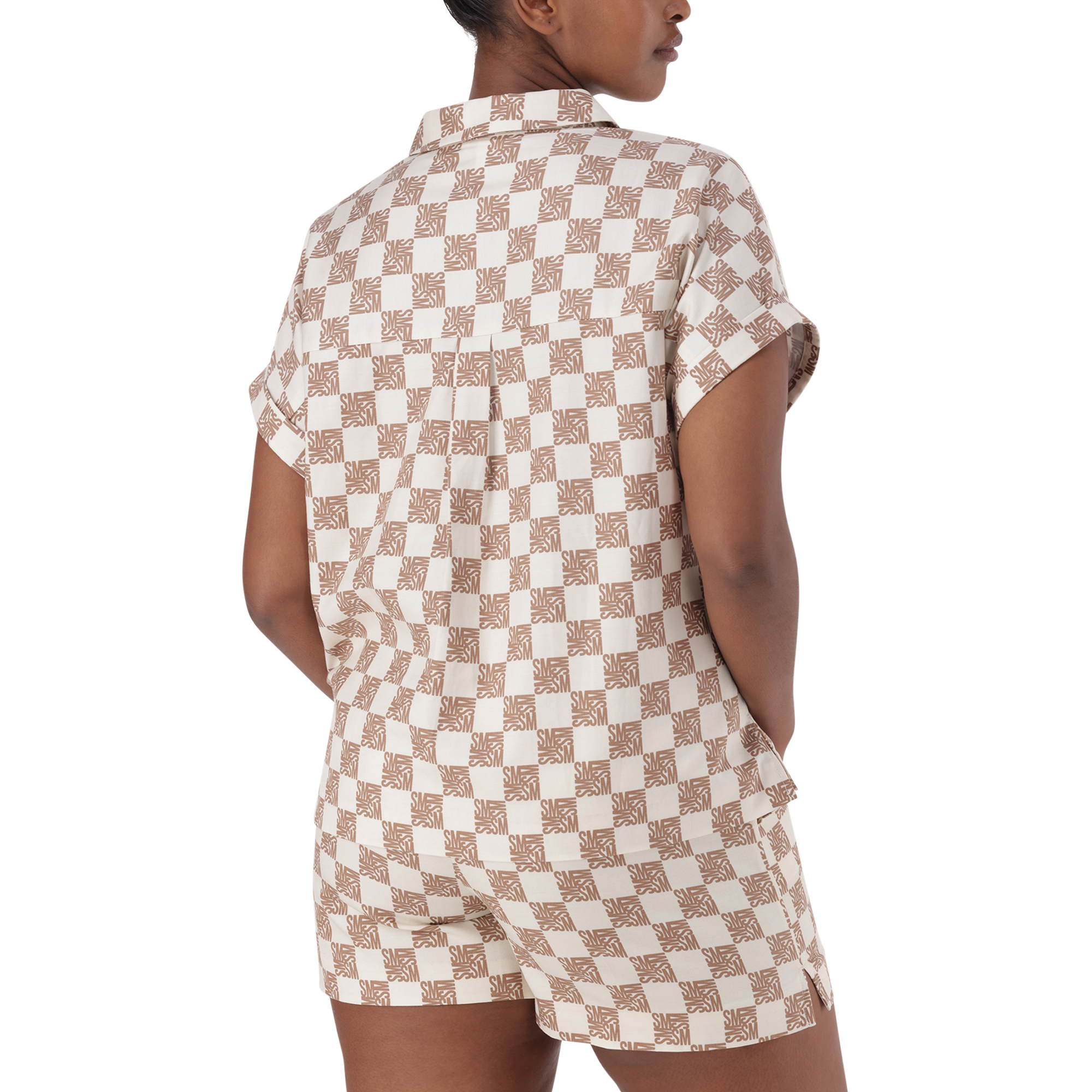 NAVAEH ICE COFFEE ALLOVER PRINTED SHIRT