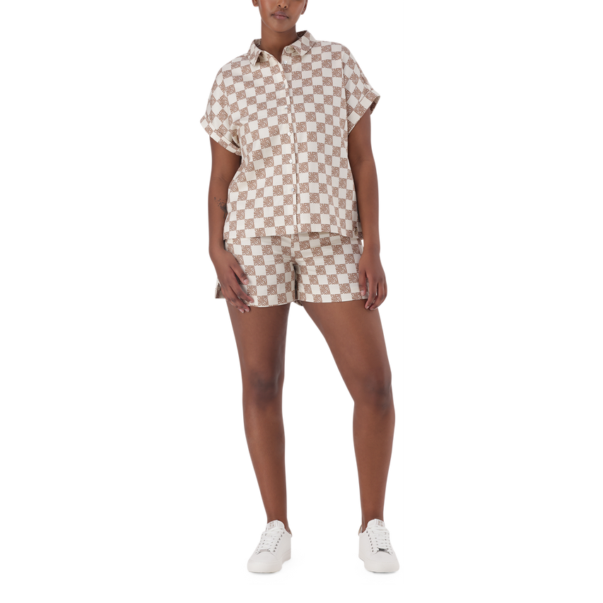 NAVAEH ICE COFFEE ALLOVER PRINTED SHIRT