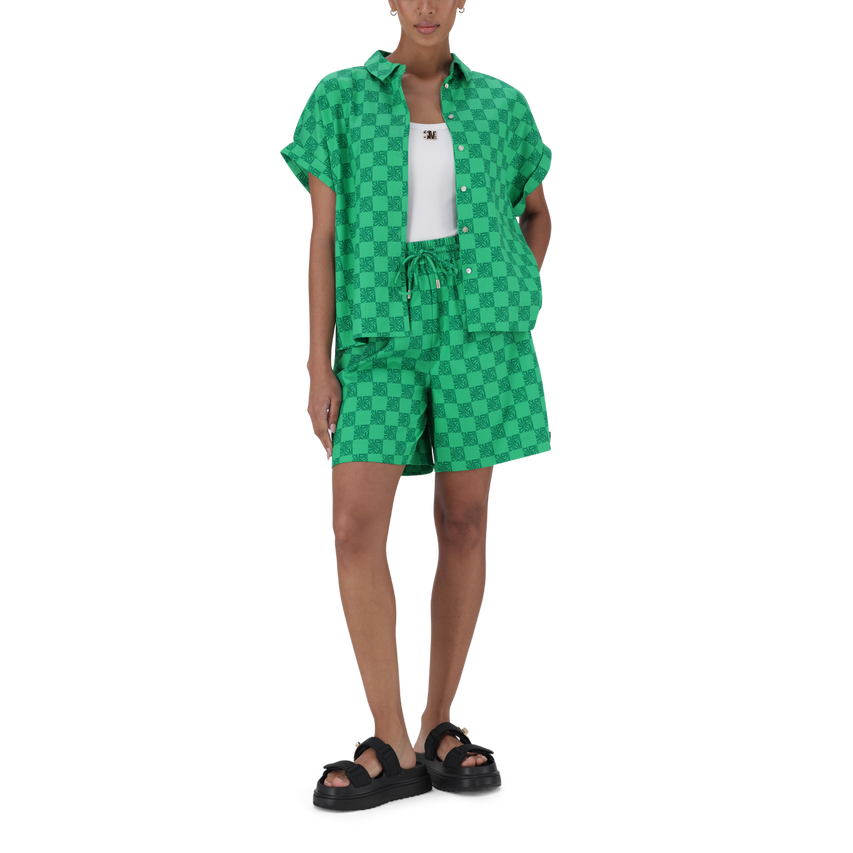 NAVAEH EMERALD ALLOVER PRINTED SHIRT