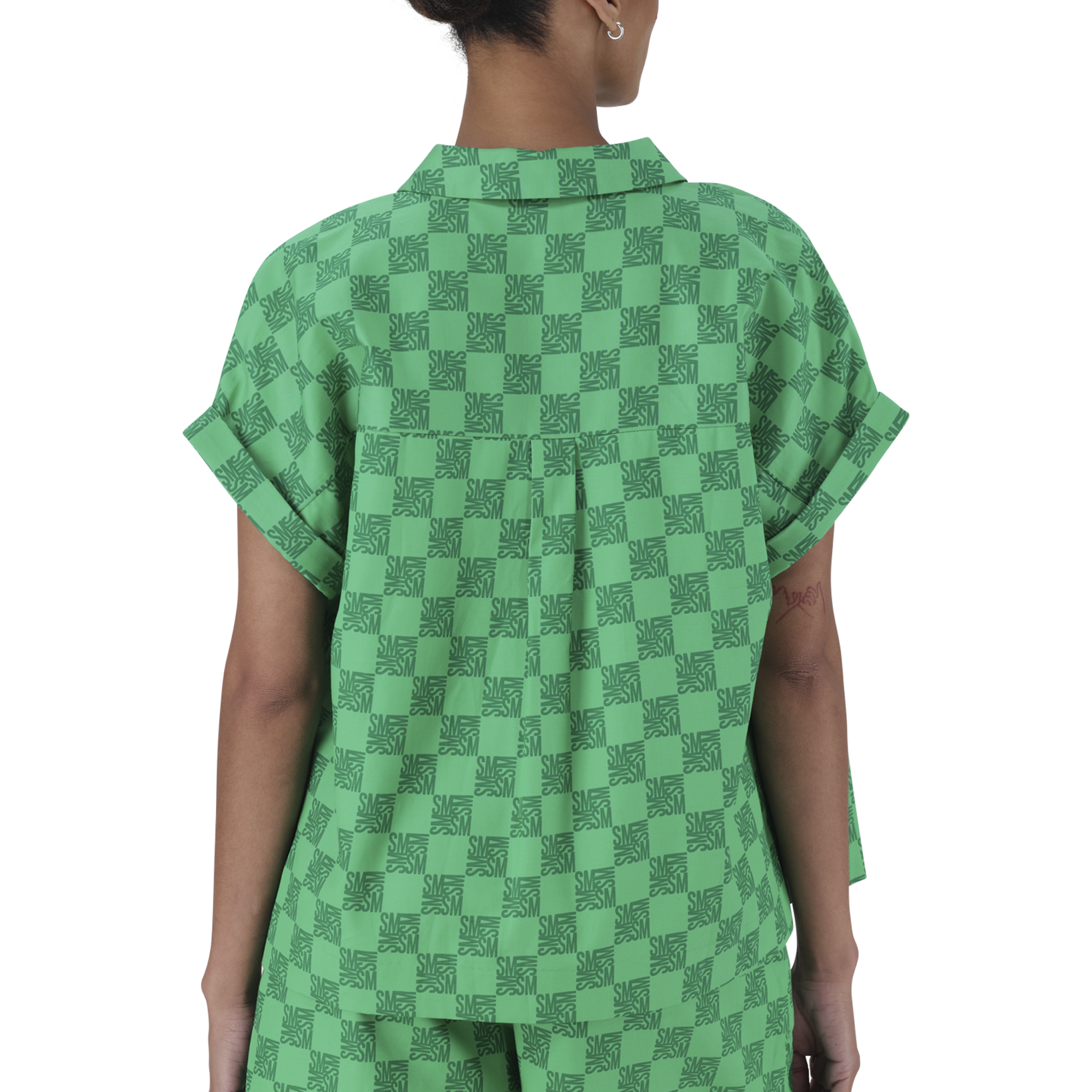 NAVAEH EMERALD ALLOVER PRINTED SHIRT