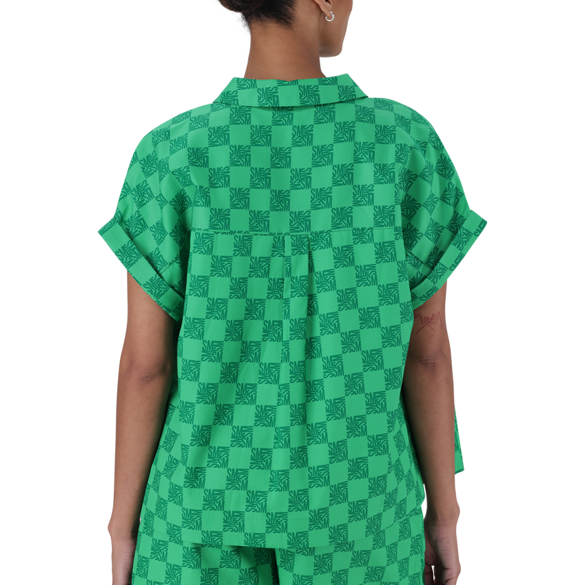NAVAEH EMERALD ALLOVER PRINTED SHIRT