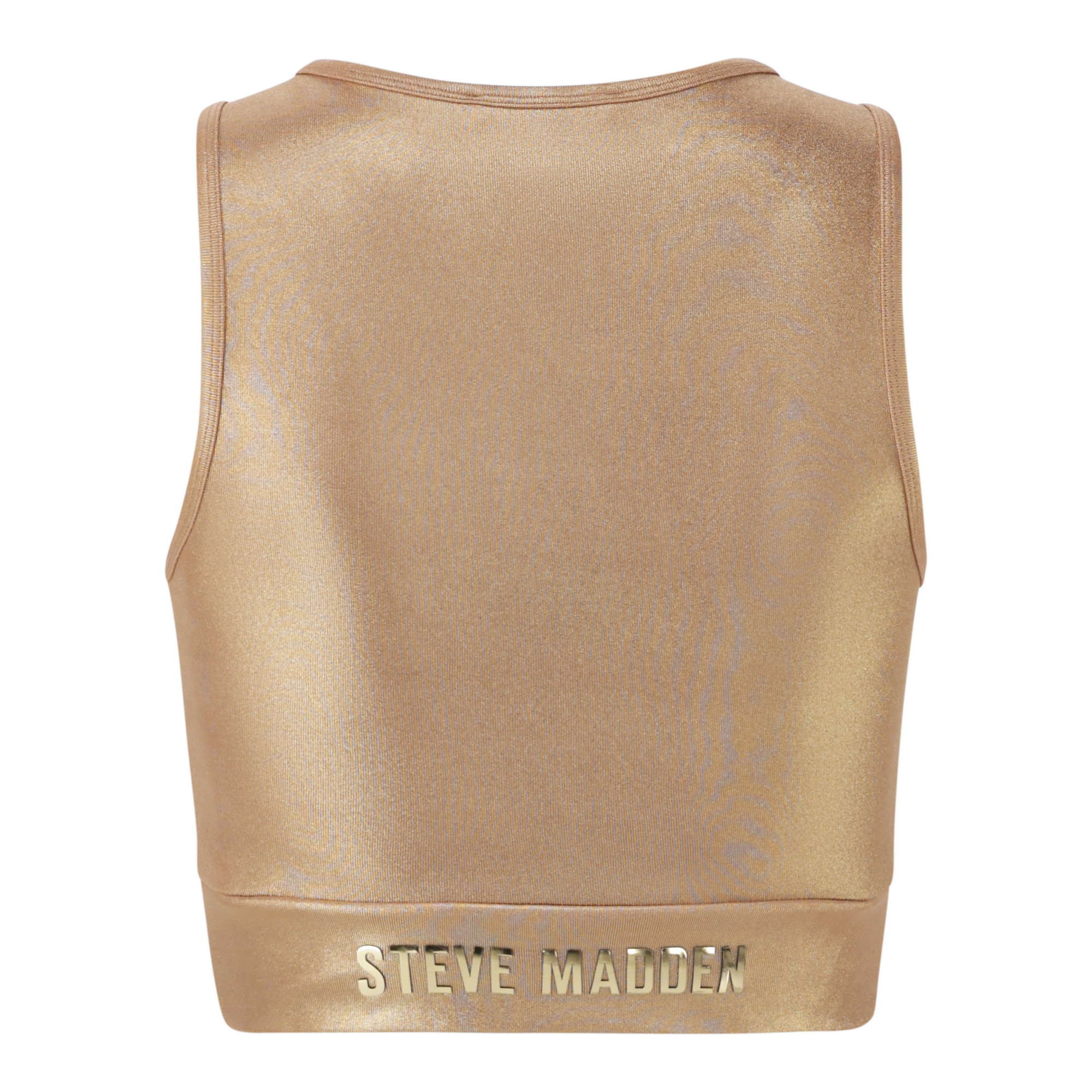 PARIS GOLD METALLIC CROSS OVER CROPPED TOP