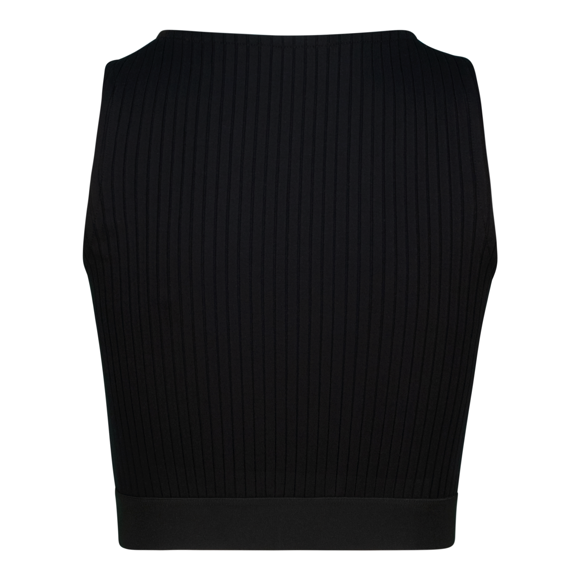 BRIA BLACK HIGH NECK FITTED TOP