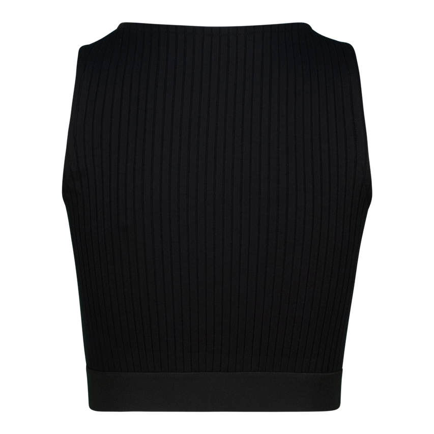 BRIA BLACK HIGH NECK FITTED TOP
