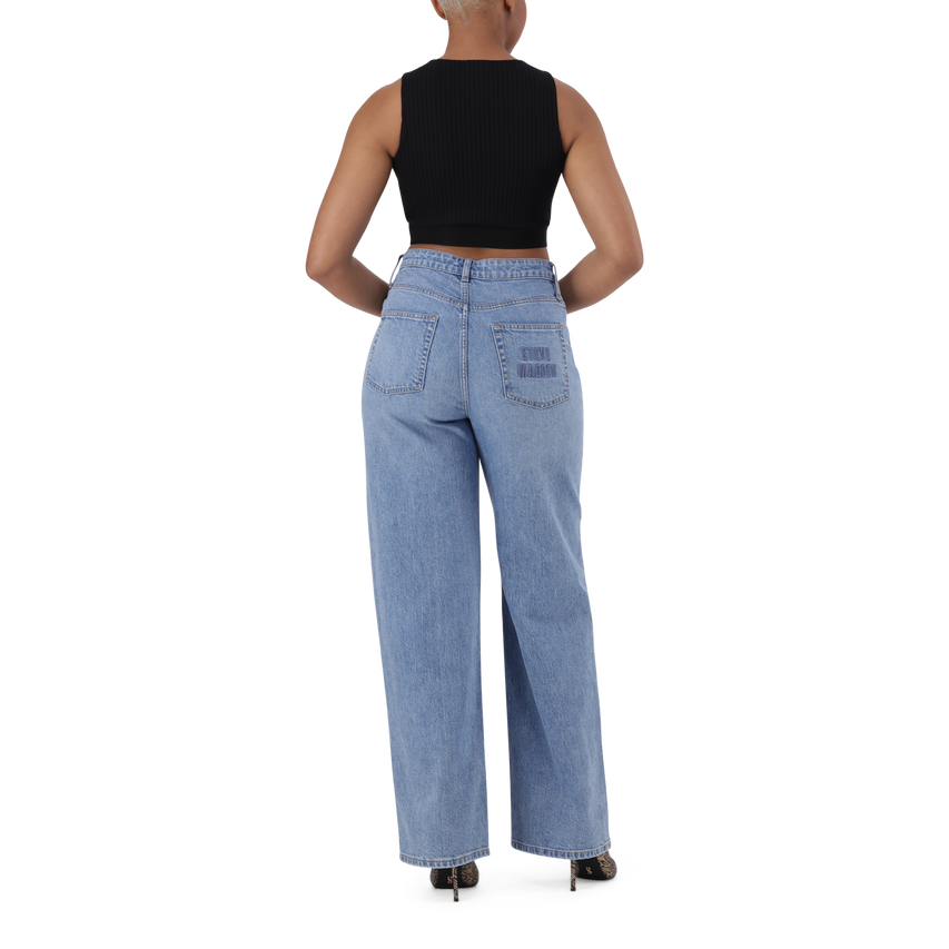 BRIA BLACK HIGH NECK FITTED TOP