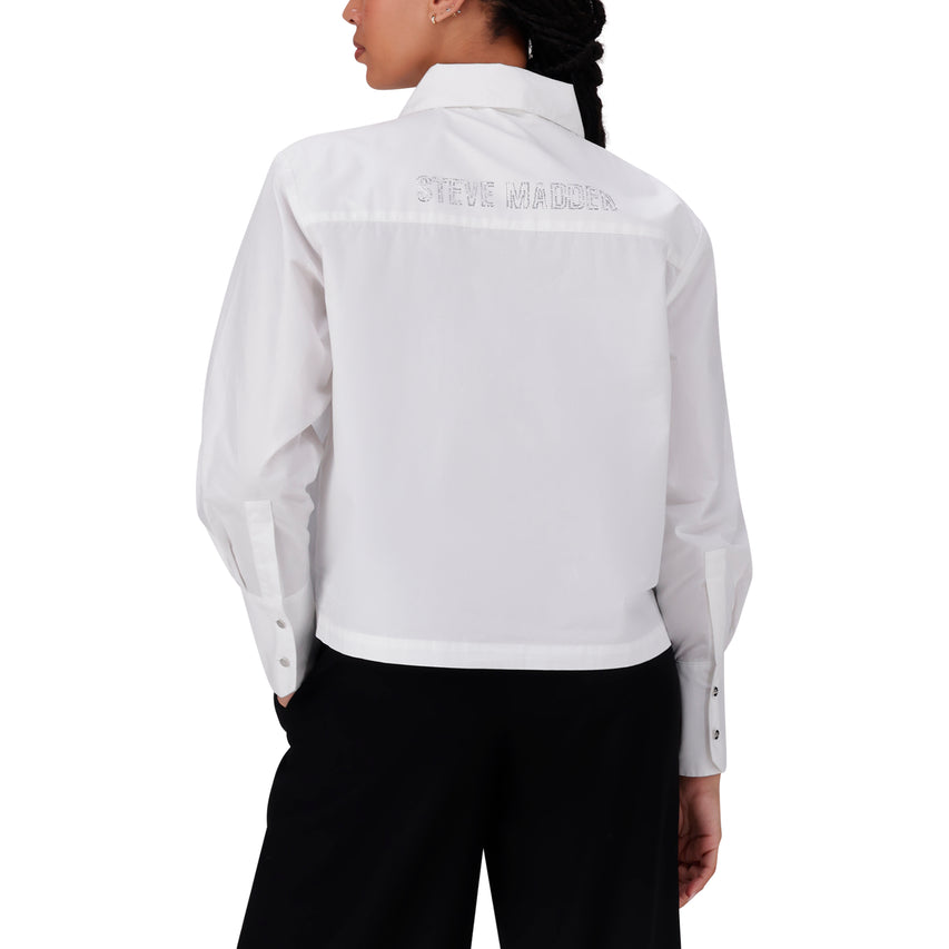 KIRA WHITE SPARKLE LOGO SHIRT