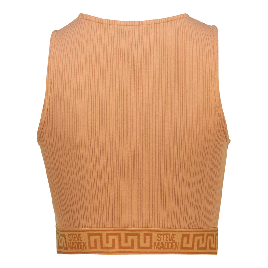 MABEL CINNAMON FITTED CROPPED TOP