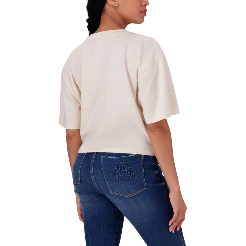 ALESSA CHALK CROPPED BOXY T-SHIRT