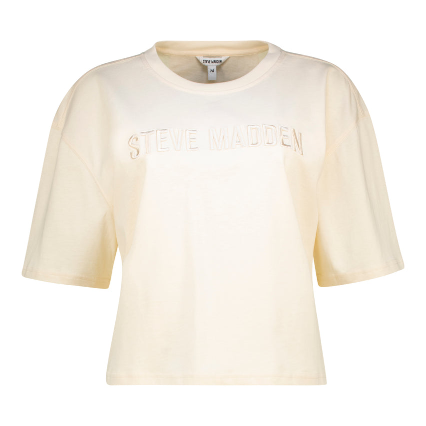 ALESSA CHALK CROPPED BOXY T-SHIRT