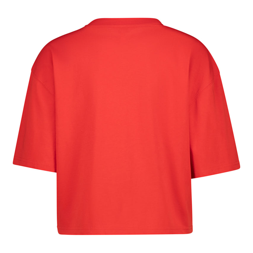 ALESSA RED CROPPED BOXY T-SHIRT