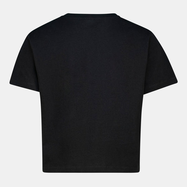 NELLIE BLACK CROPPED BOXY T-SHIRT