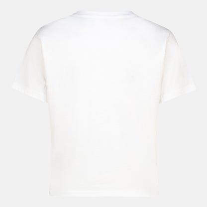 NELLIE WHITE CROPPED BOXY T-SHIRT