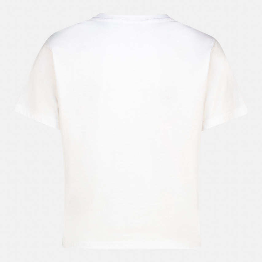 NELLIE WHITE CROPPED BOXY T-SHIRT