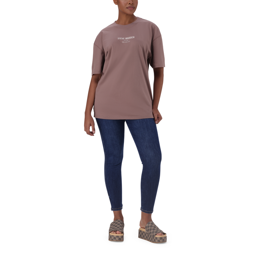BRI DARK TAUPE OVERSIZED T-SHIRT
