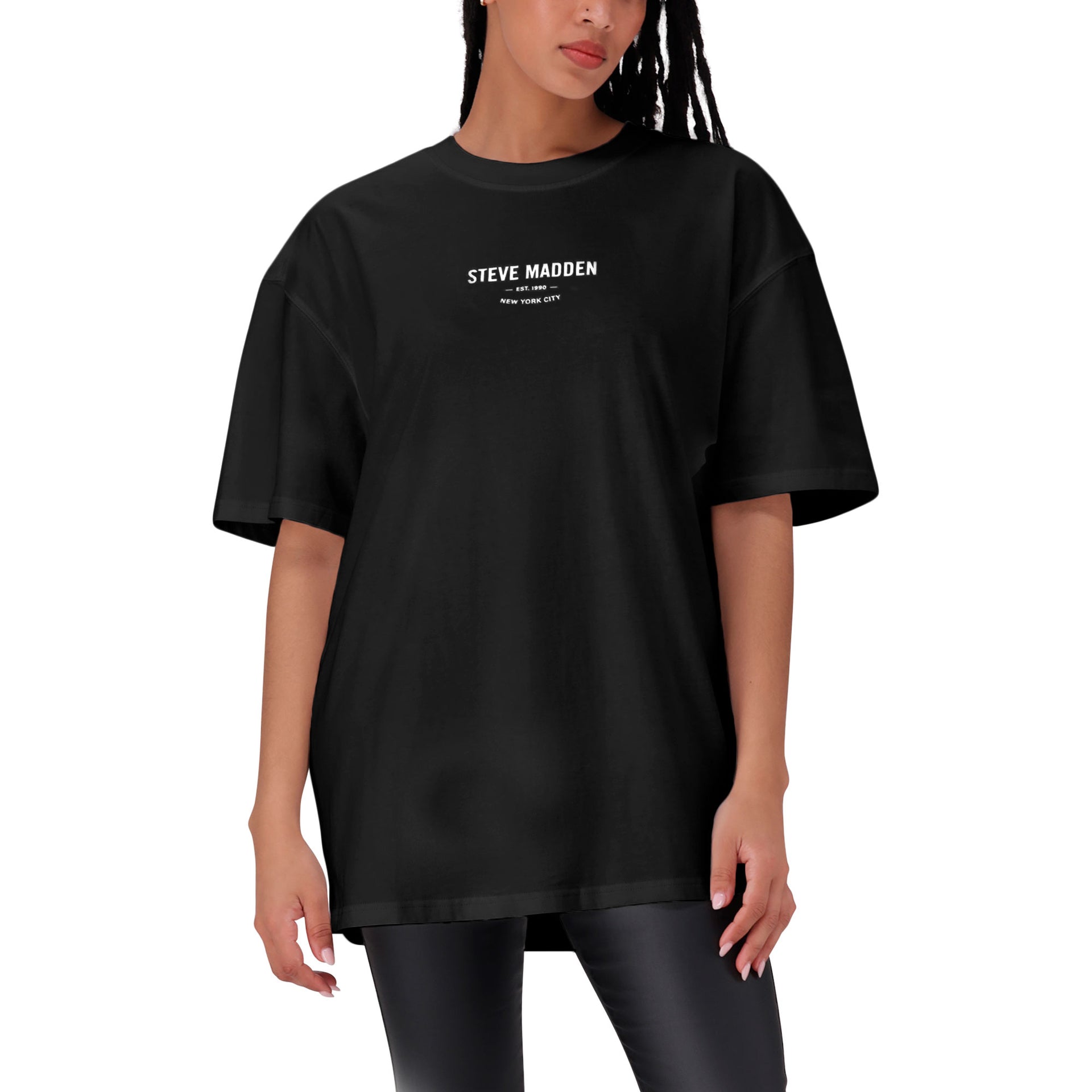 BRI BLACK OVERSIZED T-SHIRT – Steve Madden South Africa