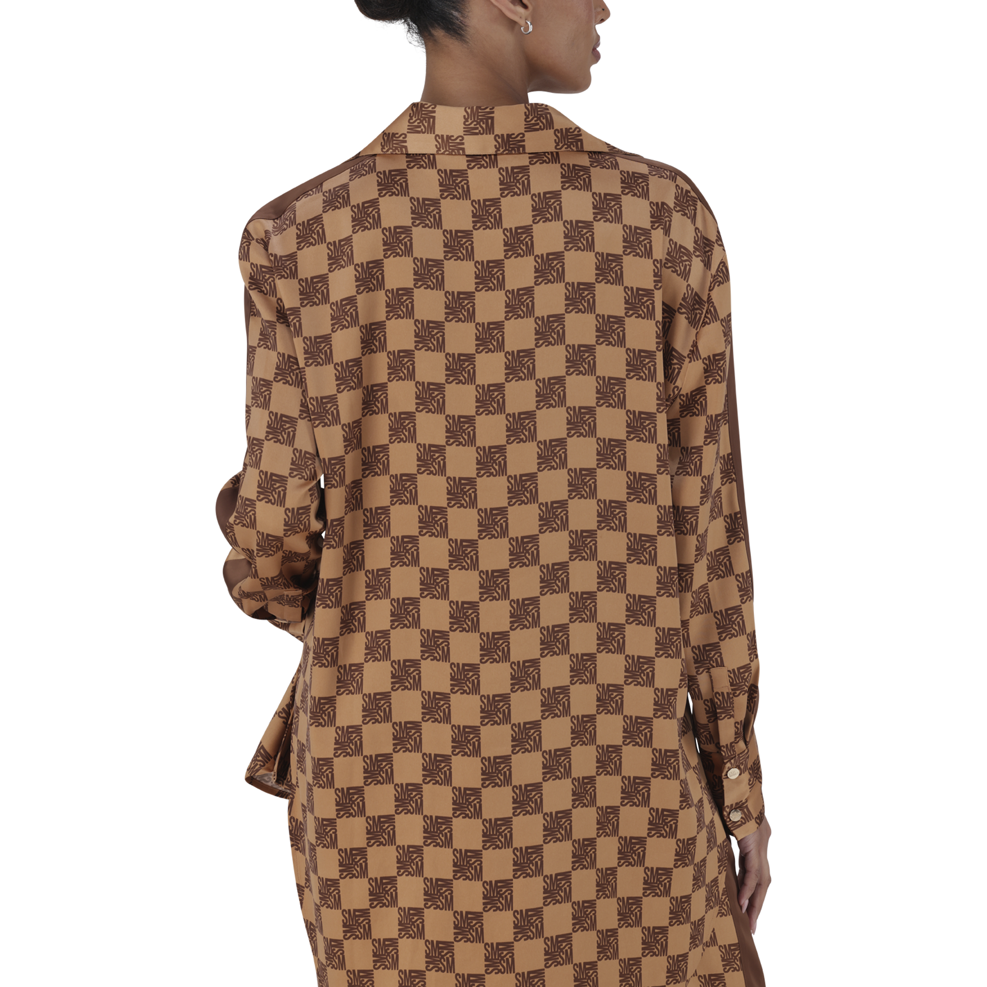 MALIYAH MOCHA MONOGRAM SHIRT